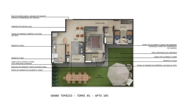 Planta Grand Topázio — Perspectiva Oficial MRV