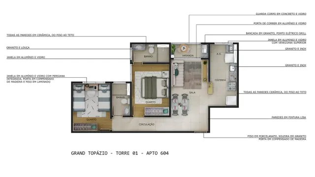 Planta Grand Topázio — Perspectiva Oficial MRV