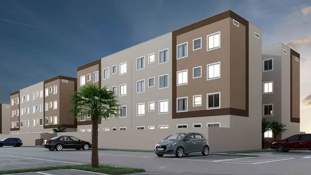 Fachada Residencial Conquista — Perspectiva Oficial MRV